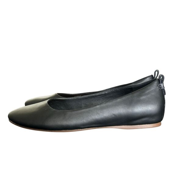 Lucky Brand "Canison" Soft Flexible Black Leather Slip On Ballet Flats Size 9.5 - Picture 3 of 11